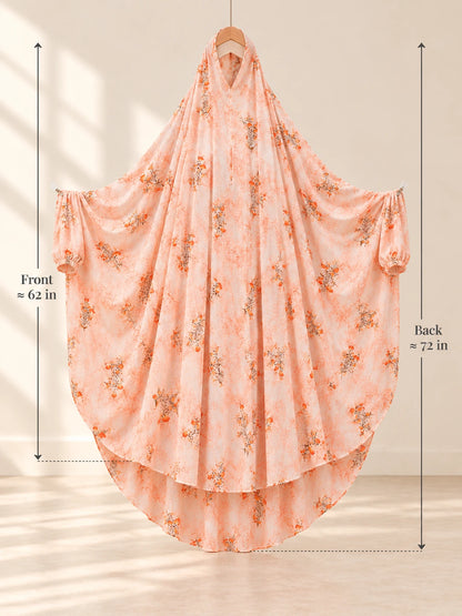 Full Coverage Namaz Chadar with Sleeves + Niqab (Pure Lawn) - on a hanger