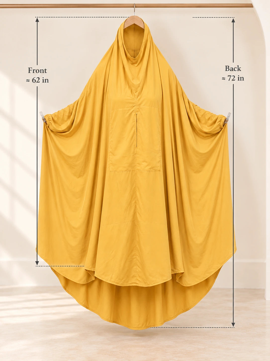 Hajj Umrah Full Coverage Namaz Chadar/Ihram (with pocket) (Linen) - on a hanger