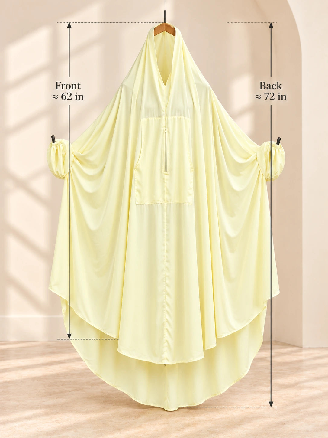 Hajj Umrah Full Coverage Namaz Chadar/Ihram (with pocket) (Linen) - on a hanger