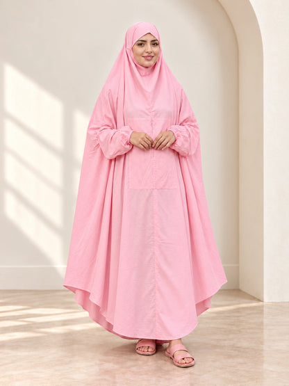 Hajj Umrah Full Coverage Namaz Chadar/Ihram (with pocket) (Lawn) - full product view