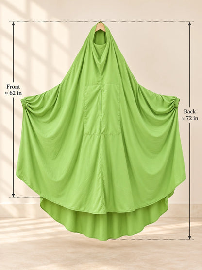 Hajj Umrah Full Coverage Namaz Chadar/Ihram (with pocket) (Linen) - on a hanger