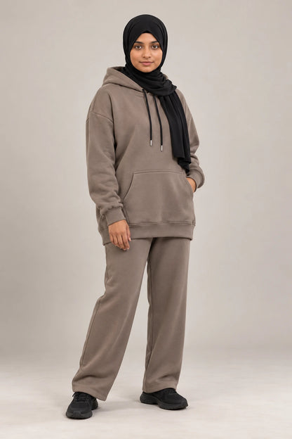 Hoodie Co Ord Set (Cedarwood) - full product view