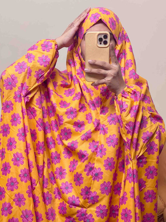 Full Coverage Namaz Chadar with Sleeves + Niqab (Cotton) Attires For Muslimah