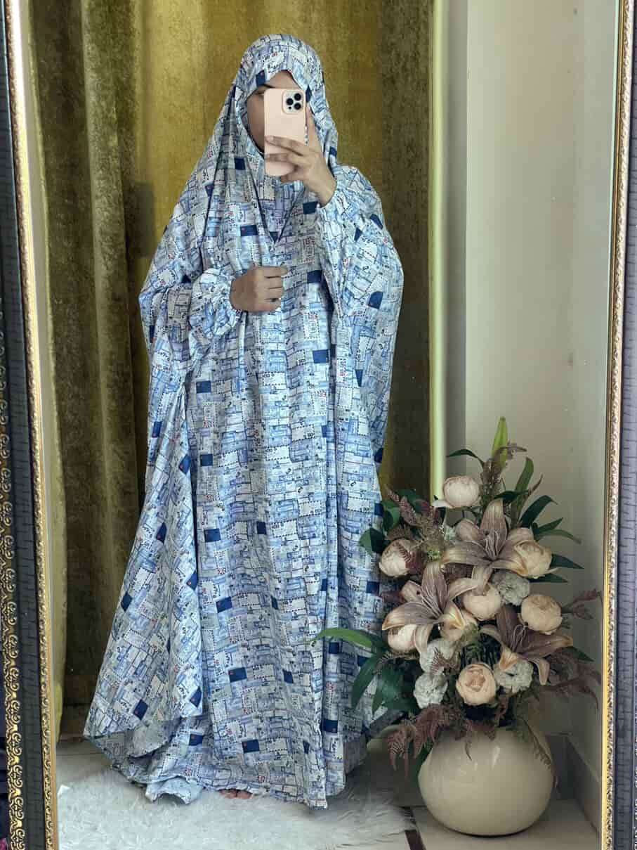 Full Coverage Namaz Chadar with Sleeves + Niqab (Cotton) Attires For Muslimah