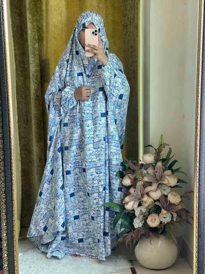 Full Coverage Namaz Chadar with Sleeves + Niqab (Cotton) Attires For Muslimah
