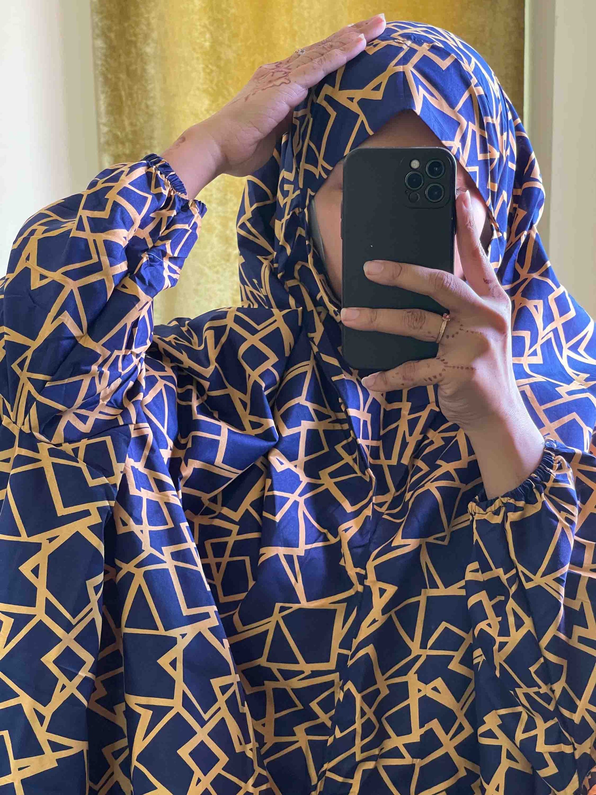 Full Coverage Namaz Chadar with Sleeves + Niqab (Cotton) Attires For Muslimah