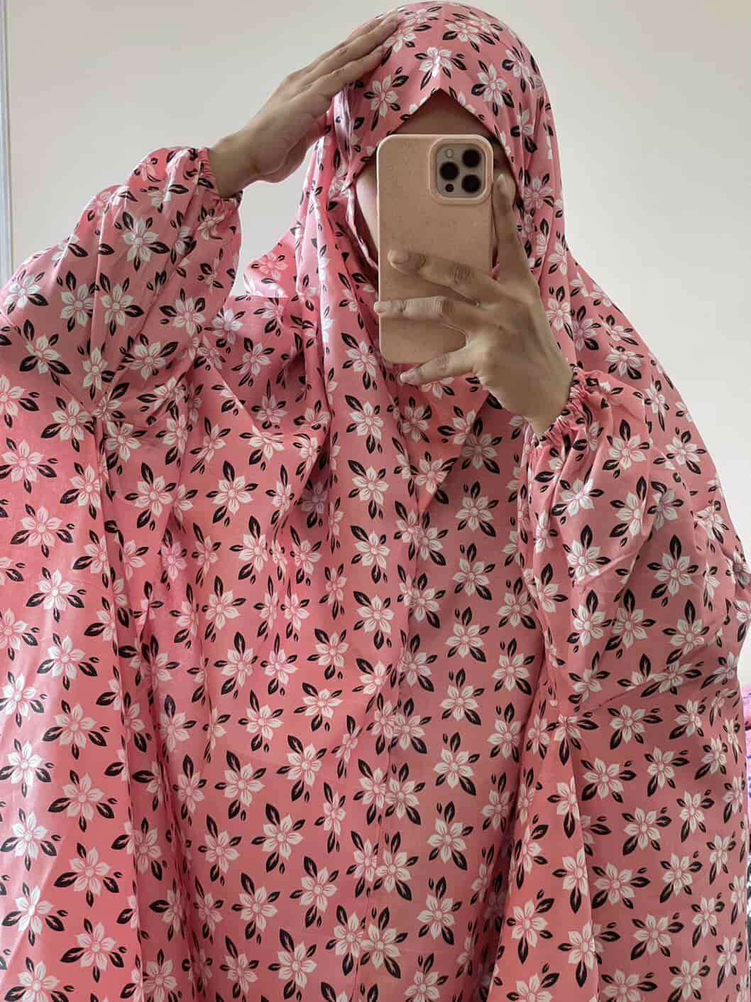 Full Coverage Namaz Chadar with Sleeves + Niqab (Cotton) Attires For Muslimah