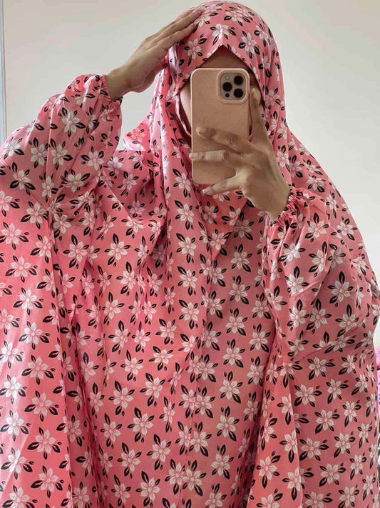 Full Coverage Namaz Chadar with Sleeves + Niqab (Cotton) Attires For Muslimah