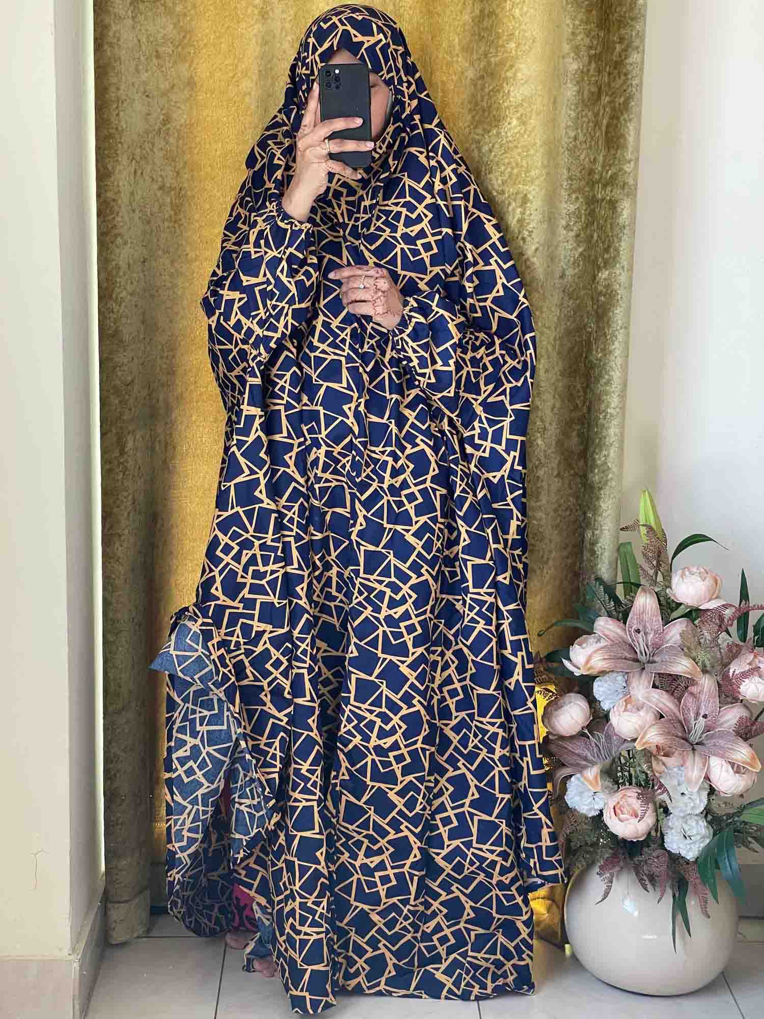 Full Coverage Namaz Chadar with Sleeves + Niqab (Cotton) Attires For Muslimah