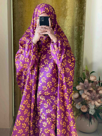 Full Coverage Namaz Chadar with Sleeves + Niqab (Cotton) Attires For Muslimah