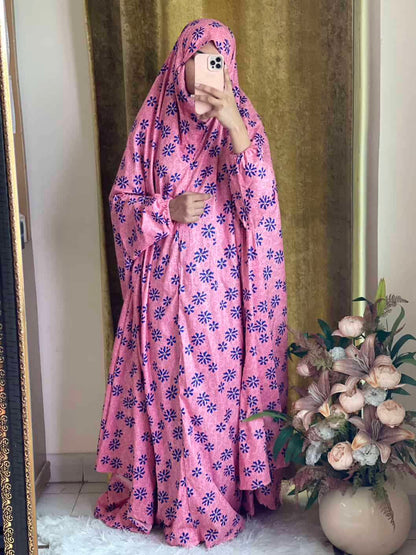 Full Coverage Namaz Chadar with Sleeves + Niqab (Cotton) Attires For Muslimah
