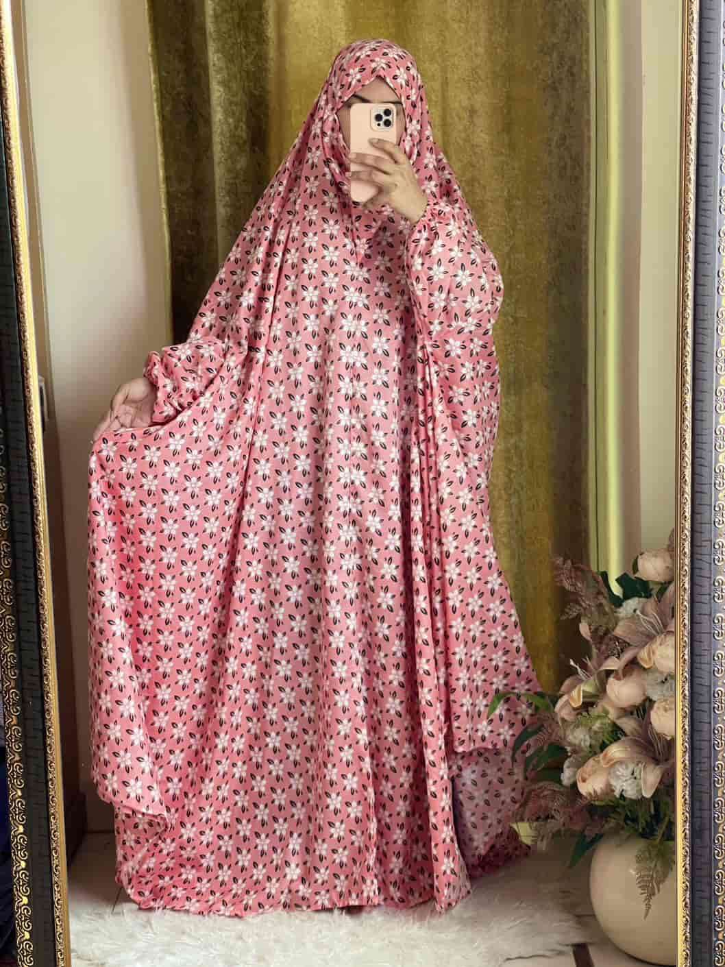 Full Coverage Namaz Chadar with Sleeves + Niqab (Cotton) Attires For Muslimah