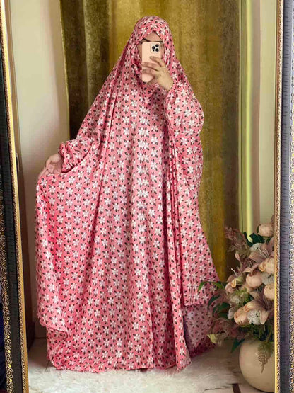 Full Coverage Namaz Chadar with Sleeves + Niqab (Cotton) Attires For Muslimah