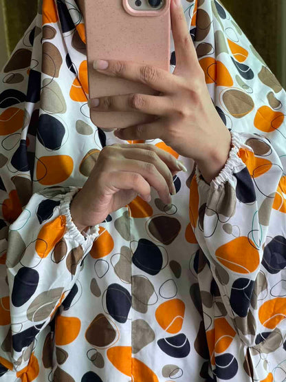 Full Coverage Namaz Chadar with Sleeves + Niqab (Cotton) Attires For Muslimah