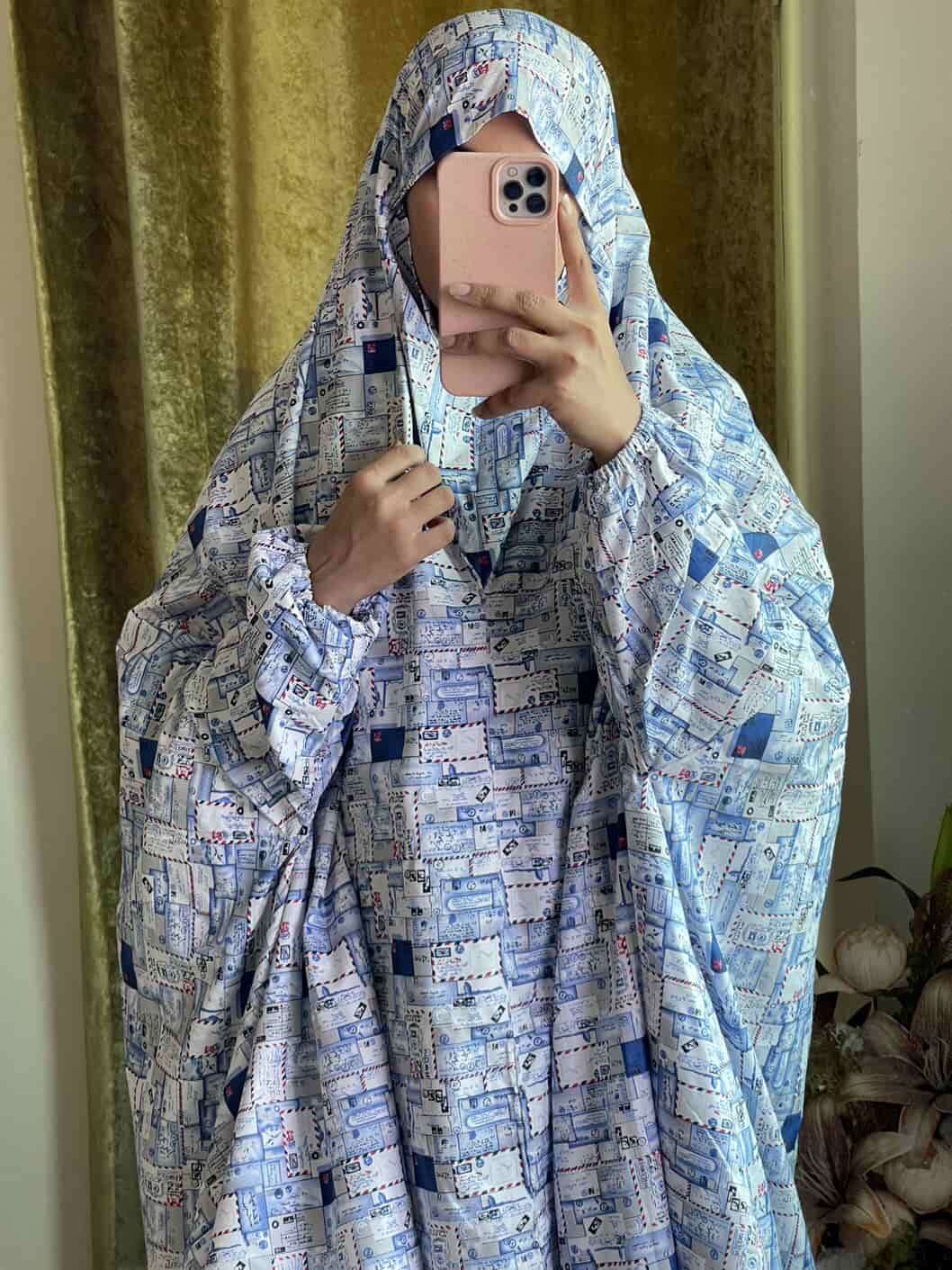 Full Coverage Namaz Chadar with Sleeves + Niqab (Cotton) Attires For Muslimah