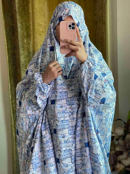 Full Coverage Namaz Chadar with Sleeves + Niqab (Cotton) Attires For Muslimah