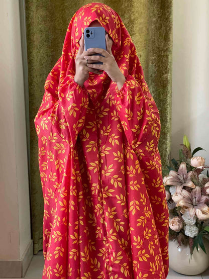 Full Coverage Namaz Chadar with Sleeves + Niqab (Cotton) Attires For Muslimah