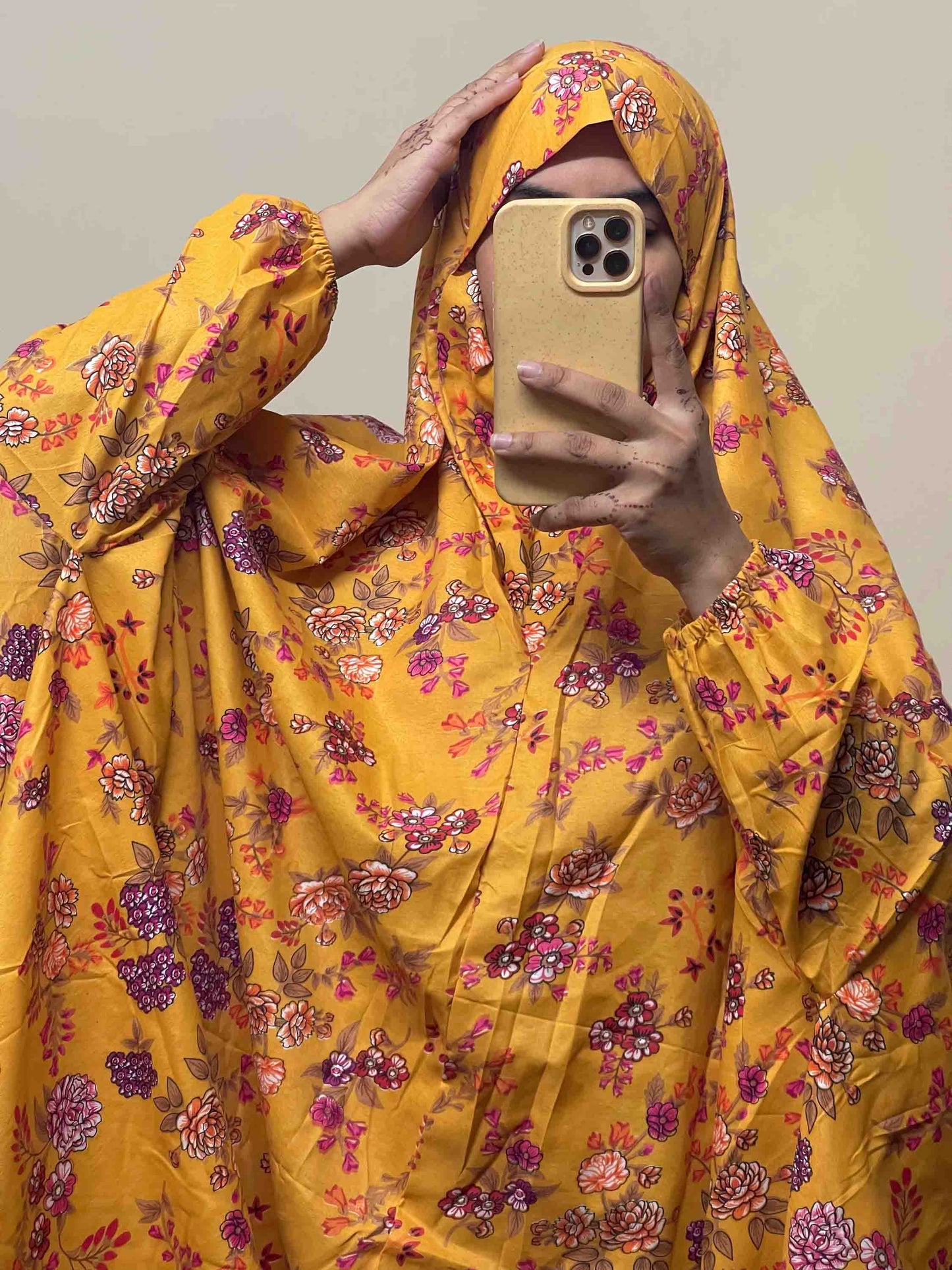 Full Coverage Namaz Chadar with Sleeves + Niqab (Cotton) Attires For Muslimah