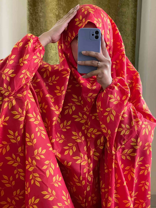 Full Coverage Namaz Chadar with Sleeves + Niqab (Cotton) Attires For Muslimah