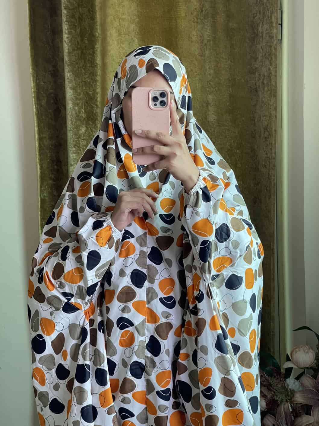 Full Coverage Namaz Chadar with Sleeves + Niqab (Cotton) Attires For Muslimah