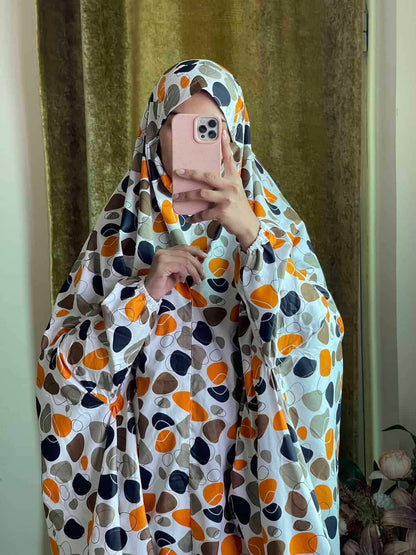 Full Coverage Namaz Chadar with Sleeves + Niqab (Cotton) Attires For Muslimah
