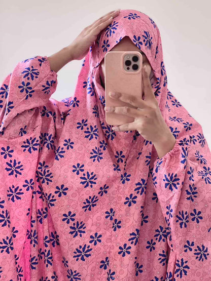Full Coverage Namaz Chadar with Sleeves + Niqab (Cotton) Attires For Muslimah