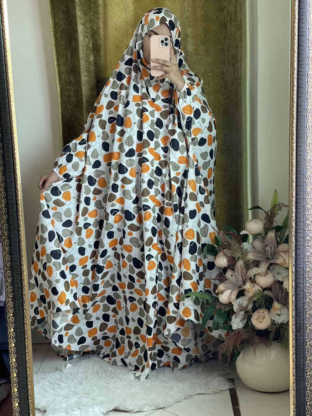 Full Coverage Namaz Chadar with Sleeves + Niqab (Cotton) Attires For Muslimah