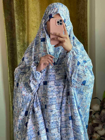 Full Coverage Namaz Chadar with Sleeves + Niqab (Cotton) Attires For Muslimah
