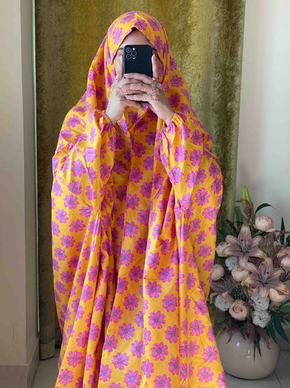 Full Coverage Namaz Chadar with Sleeves + Niqab (Cotton) Attires For Muslimah
