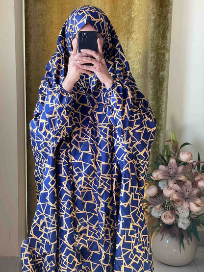 Full Coverage Namaz Chadar with Sleeves + Niqab (Cotton) Attires For Muslimah