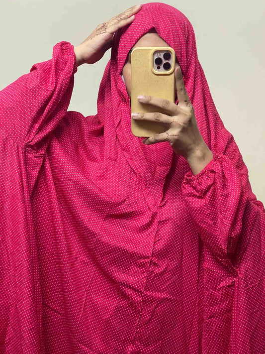 Full Coverage Namaz chadar with sleeves + Niqab (Linen) Attires For Muslimah