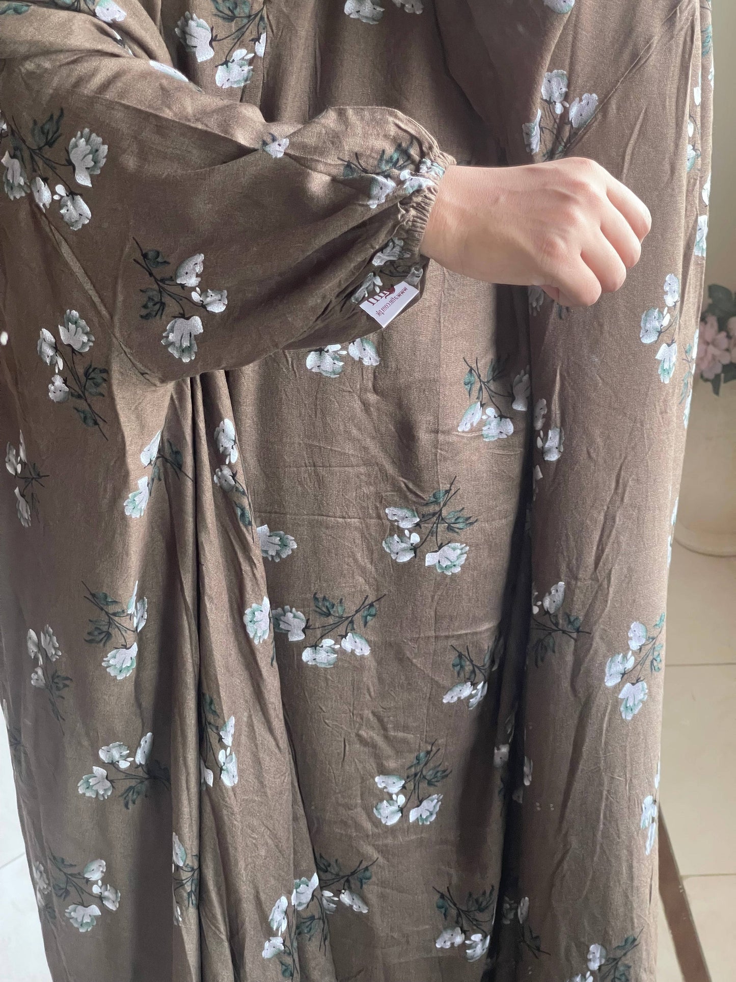 Full Coverage Namaz chadar with sleeves + Niqab (Linen) Attires For Muslimah