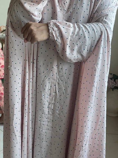 Full Coverage Namaz Chadar with Sleeves + Niqab (Linen) Attires For Muslimah
