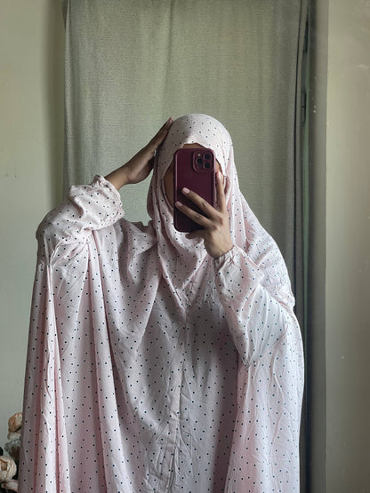 Full Coverage Namaz Chadar with Sleeves + Niqab (Linen) Attires For Muslimah