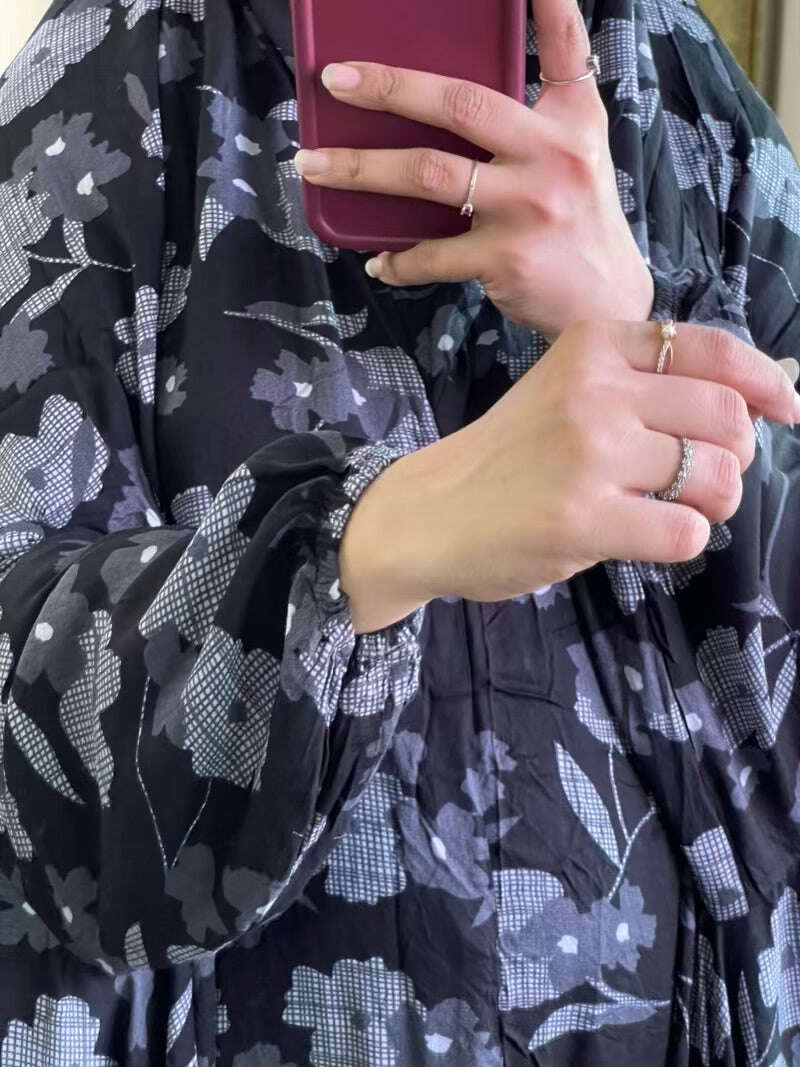 Full Coverage Namaz chadar with sleeves + Niqab (Linen) Attires For Muslimah