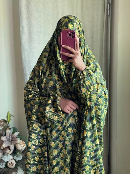 Full Coverage Namaz Chadar with Sleeves + Niqab (Mix Lawn) Attires For Muslimah