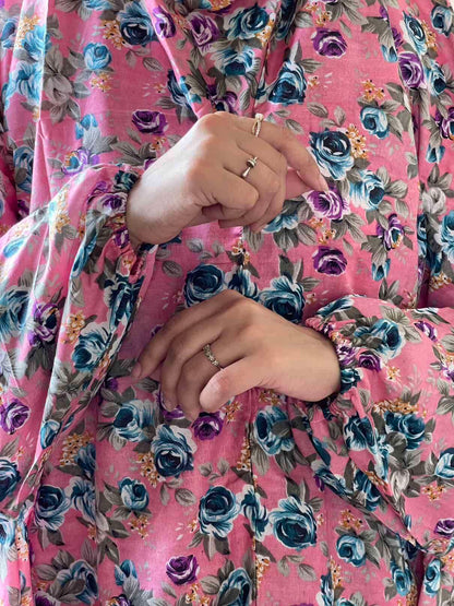 Full Coverage Namaz Chadar with Sleeves + Niqab (Mix Lawn) Attires For Muslimah