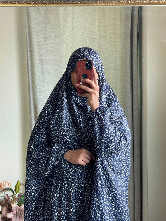 Full Coverage Namaz Chadar with Sleeves + Niqab (Mix Lawn) Attires For Muslimah
