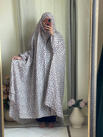 Full Coverage Namaz Chadar with Sleeves + Niqab (Mix Lawn) Attires For Muslimah