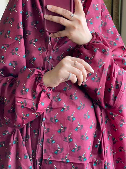 Full Coverage Namaz Chadar with Sleeves + Niqab (Mix Lawn) Attires For Muslimah
