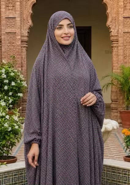 Full Coverage Namaz Chadar with Sleeves + Niqab (Mix Lawn) Attires For Muslimah