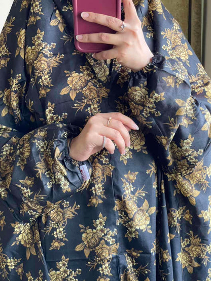 Full Coverage Namaz Chadar with Sleeves + Niqab (Mix Lawn) Attires For Muslimah