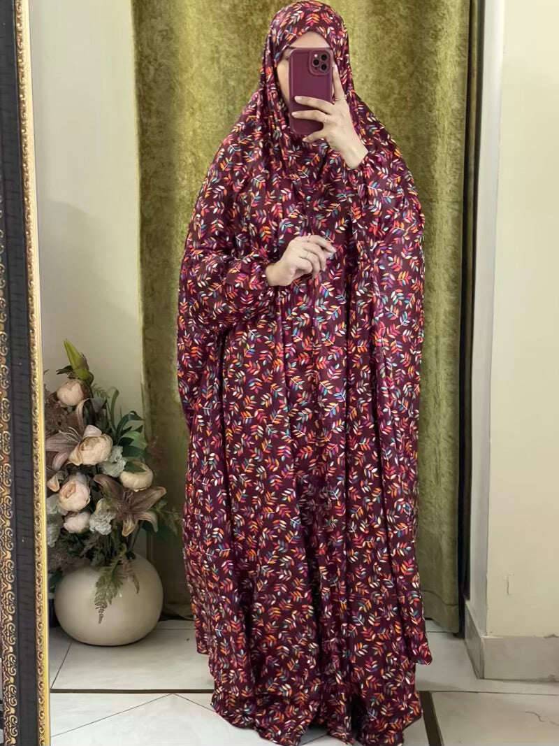 Full Coverage Namaz Chadar with Sleeves + Niqab (Mix Lawn) Attires For Muslimah