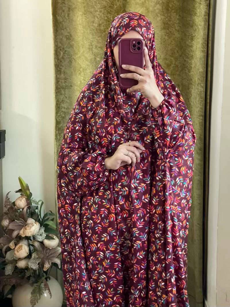 Full Coverage Namaz Chadar with Sleeves + Niqab (Mix Lawn) Attires For Muslimah