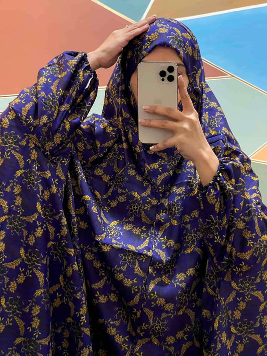 Full Coverage Namaz Chadar with Sleeves + Niqab (Mix Lawn) Attires For Muslimah
