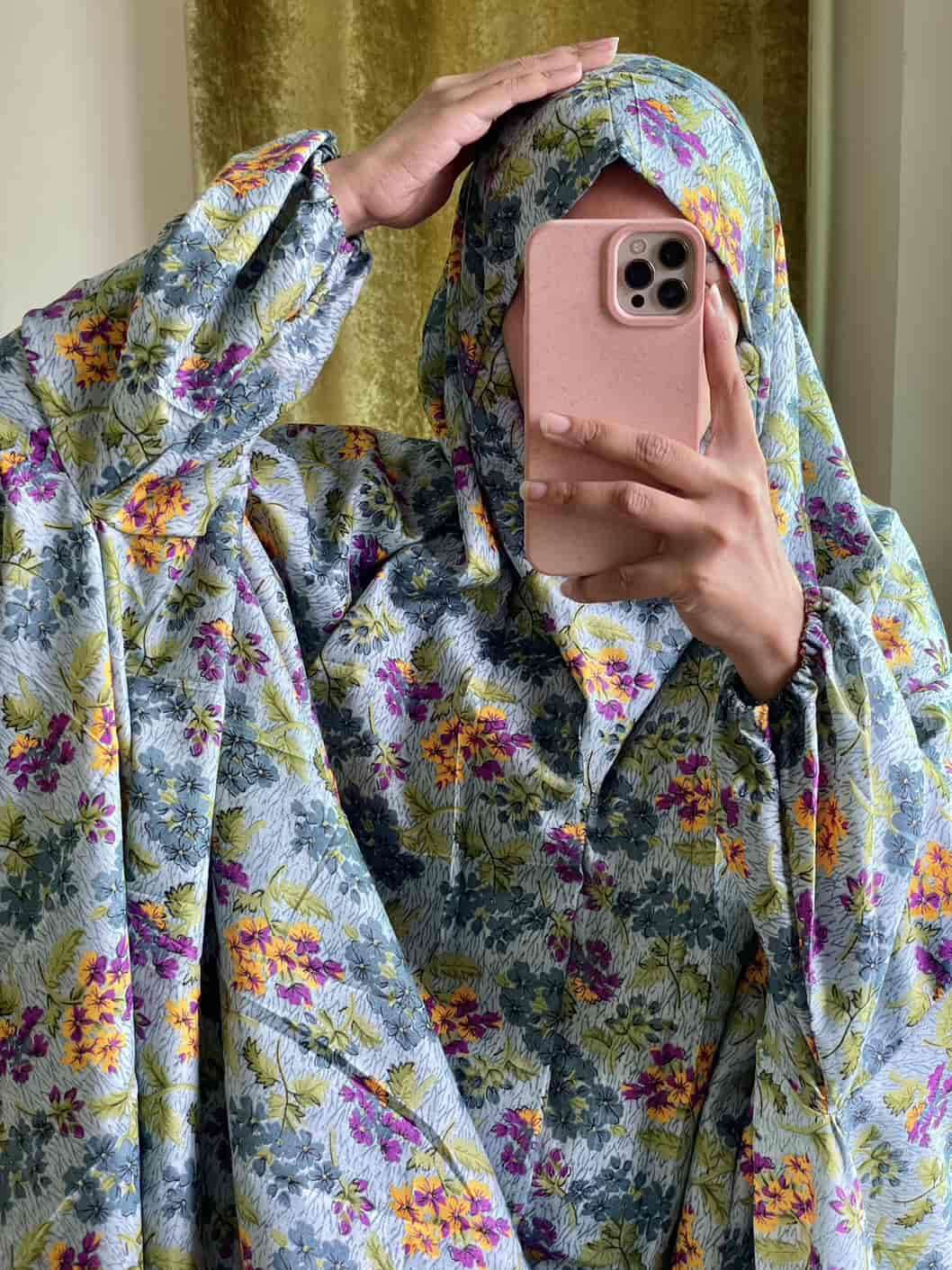 Full Coverage Namaz Chadar with Sleeves + Niqab (Mix Lawn ) Attires For Muslimah