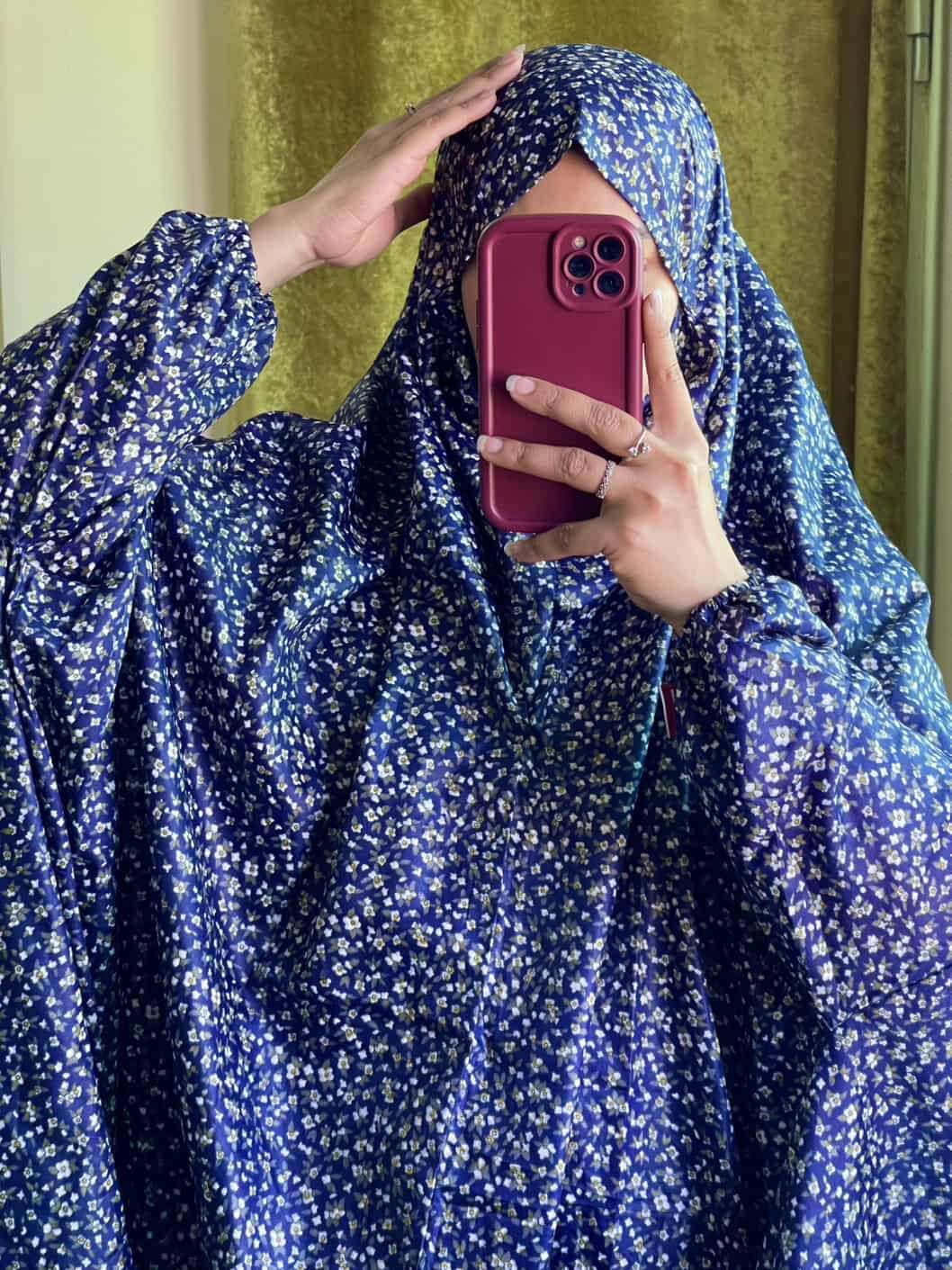 Full Coverage Namaz Chadar with Sleeves + Niqab (Mix Lawn) Attires For Muslimah
