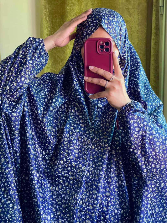 Full Coverage Namaz Chadar with Sleeves + Niqab (Mix Lawn) Attires For Muslimah