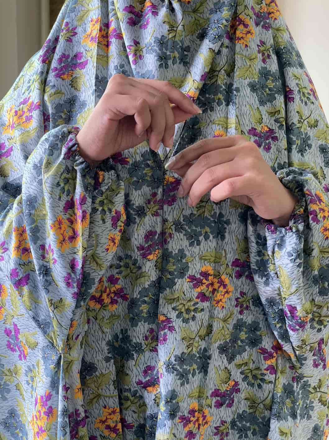 Full Coverage Namaz Chadar with Sleeves + Niqab (Mix Lawn ) Attires For Muslimah