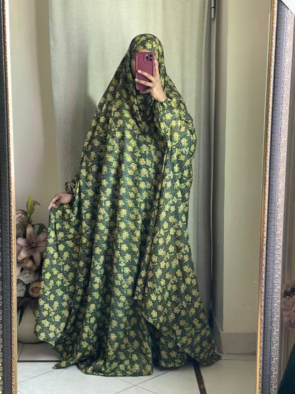 Full Coverage Namaz Chadar with Sleeves + Niqab (Mix Lawn) Attires For Muslimah